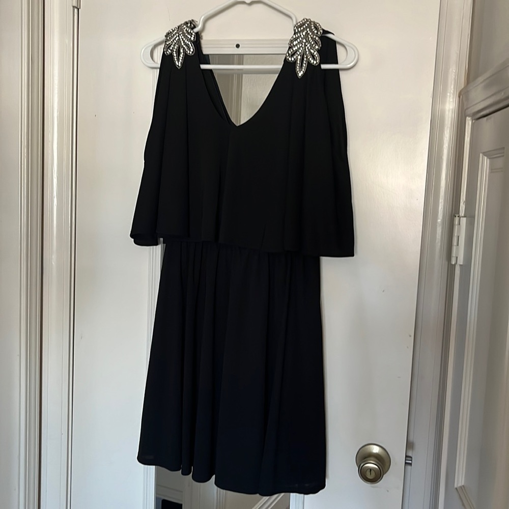 Black flowy dress with beading